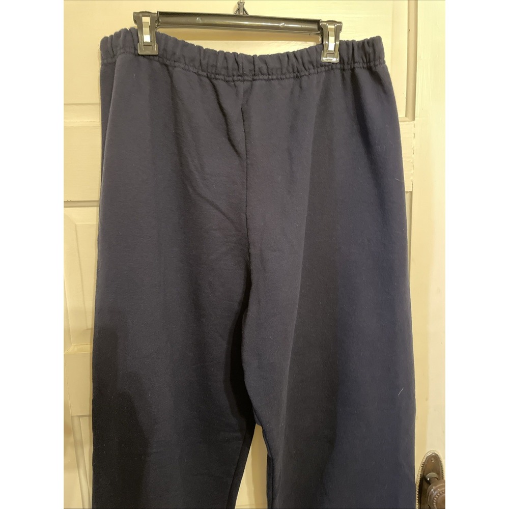 Womens Navy Blue Jersey Material Nu Blend Elastic‎ Waist & Ankles Sweatpants 3XL